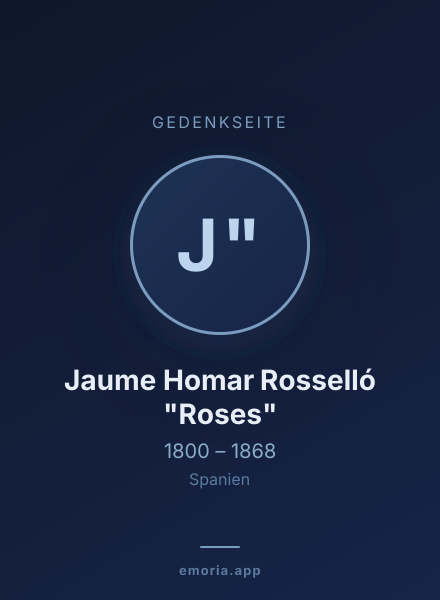 Gedenkportrait von Jaume Homar Rosselló "Roses"