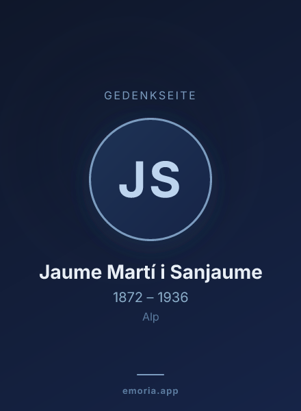 Gedenkportrait von Jaume Martí i Sanjaume