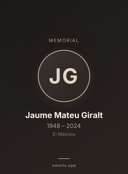 Memorial portrait of Jaume Mateu Giralt