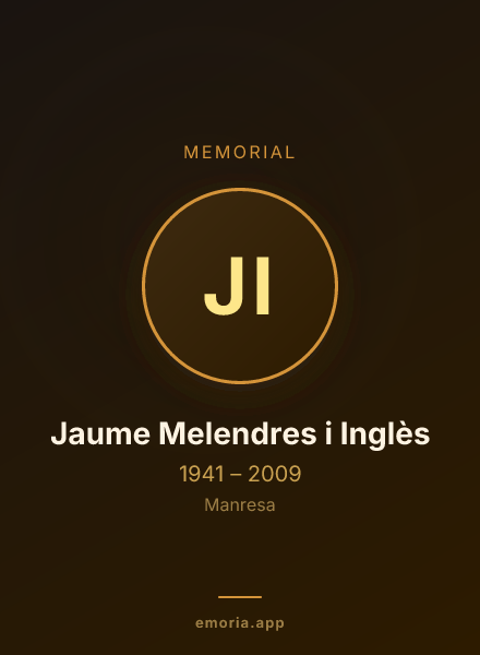 Memorial portrait of Jaume Melendres i Inglès