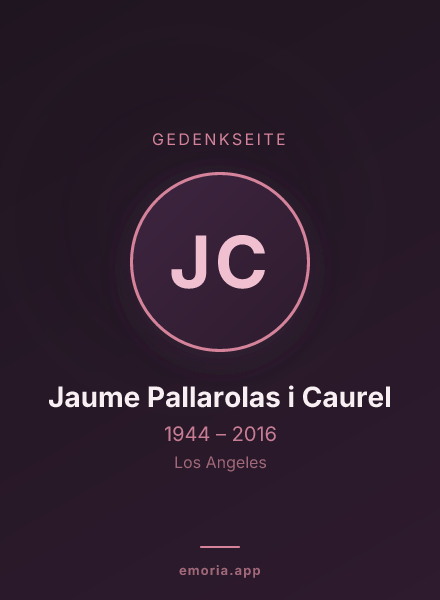 Gedenkportrait von Jaume Pallarolas i Caurel