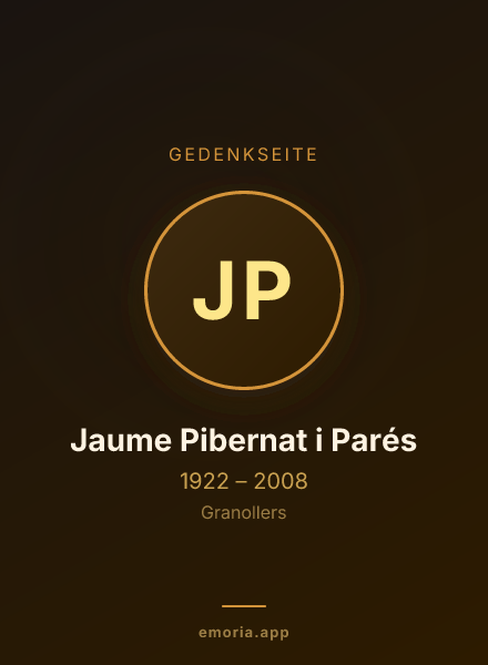 Gedenkportrait von Jaume Pibernat i Parés