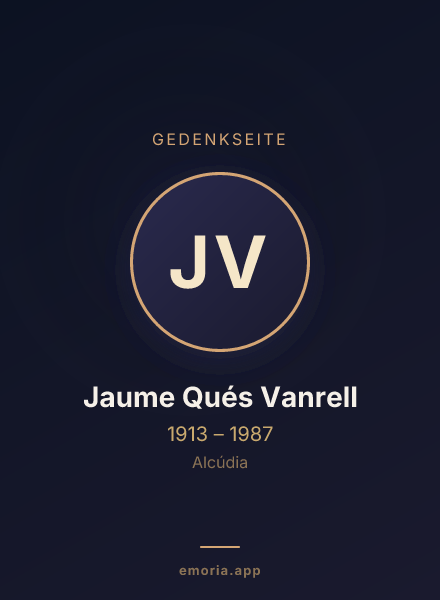 Gedenkportrait von Jaume Qués Vanrell