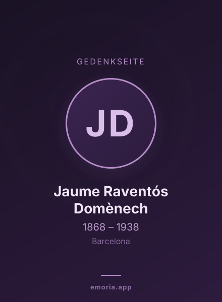 Gedenkportrait von Jaume Raventós Domènech