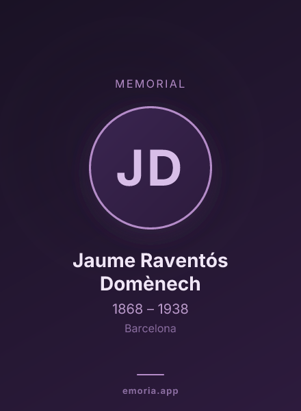 Memorial portrait of Jaume Raventós Domènech