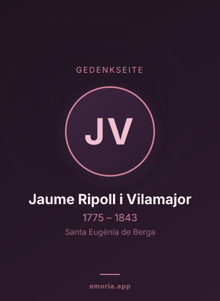 Gedenkportrait von Jaume Ripoll i Vilamajor