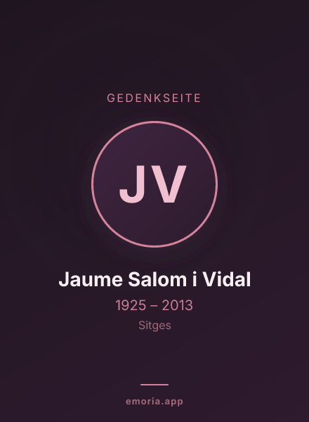Gedenkportrait von Jaume Salom i Vidal