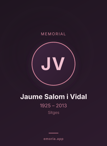 Memorial portrait of Jaume Salom i Vidal