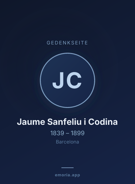 Gedenkportrait von Jaume Sanfeliu i Codina
