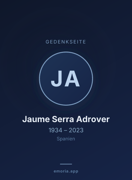 Gedenkportrait von Jaume Serra Adrover