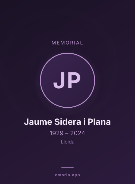 Memorial portrait of Jaume Sidera i Plana