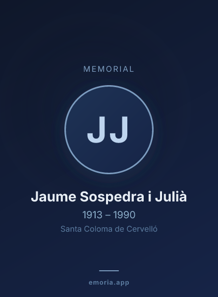 Memorial portrait of Jaume Sospedra i Julià
