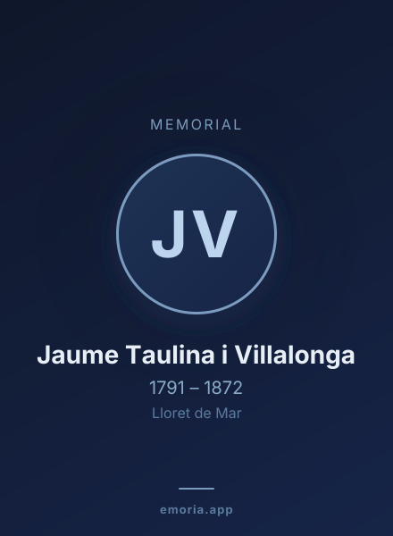 Memorial portrait of Jaume Taulina i Villalonga