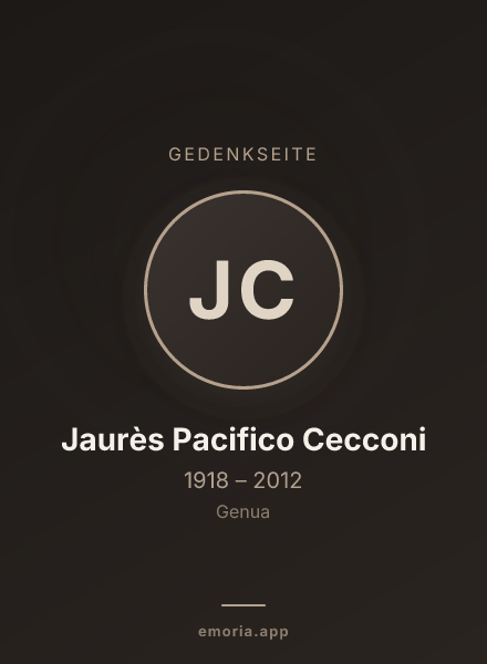 Gedenkportrait von Jaurès Pacifico Cecconi