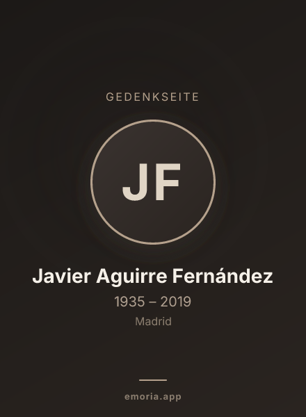 Gedenkportrait von Javier Aguirre Fernández