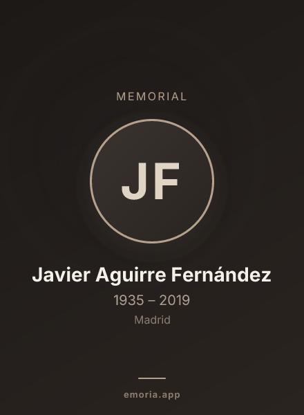 Memorial portrait of Javier Aguirre Fernández