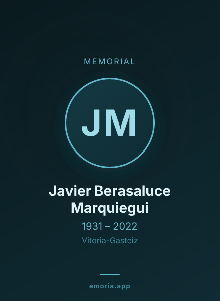 Memorial portrait of Javier Berasaluce Marquiegui