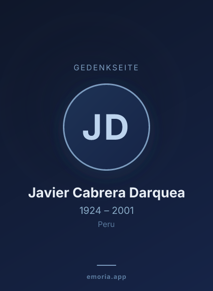 Gedenkportrait von Javier Cabrera Darquea