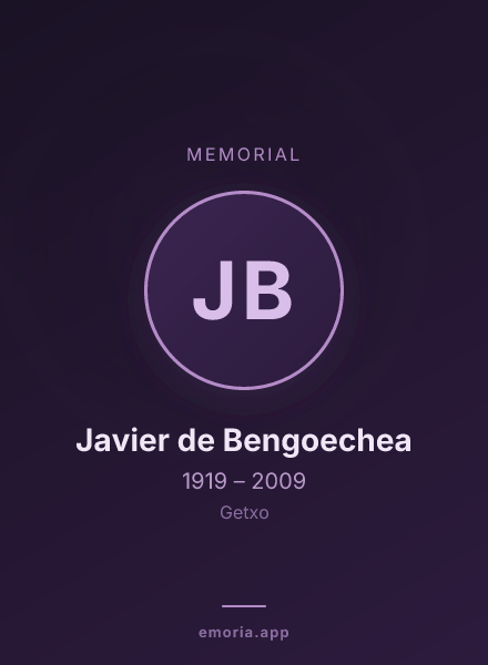 Memorial portrait of Javier de Bengoechea