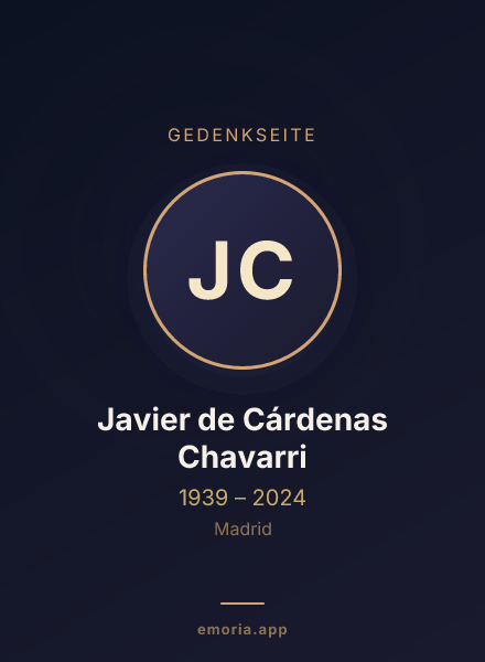 Gedenkportrait von Javier de Cárdenas Chavarri