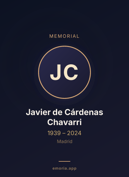 Memorial portrait of Javier de Cárdenas Chavarri