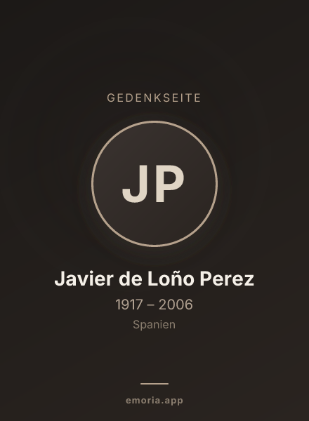 Gedenkportrait von Javier de Loño Perez