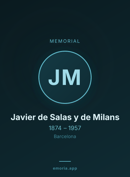 Memorial portrait of Javier de Salas y de Milans