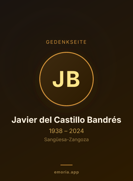 Gedenkportrait von Javier del Castillo Bandrés