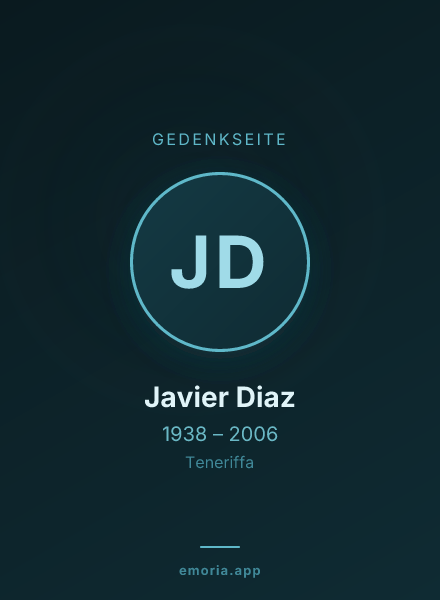 Gedenkportrait von Javier Diaz