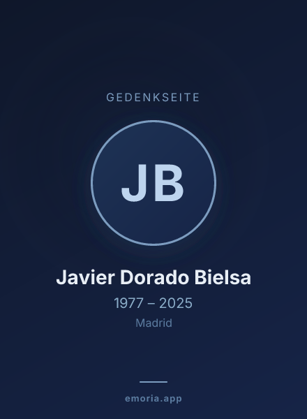 Gedenkportrait von Javier Dorado Bielsa