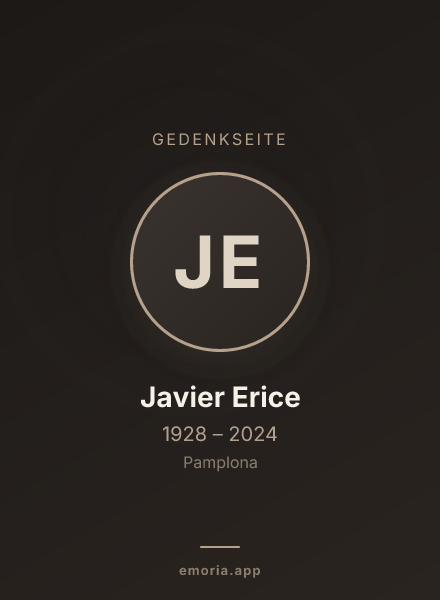 Gedenkportrait von Javier Erice