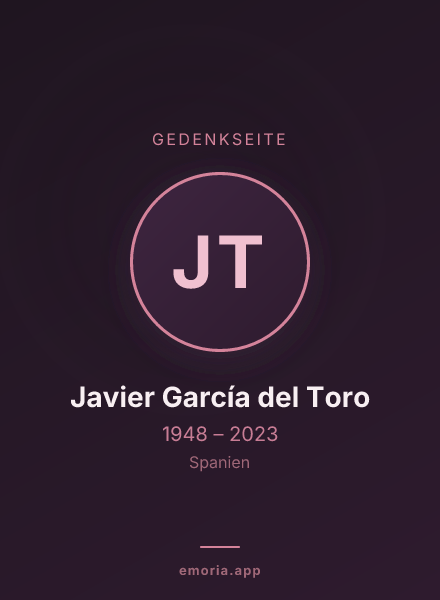Gedenkportrait von Javier García del Toro