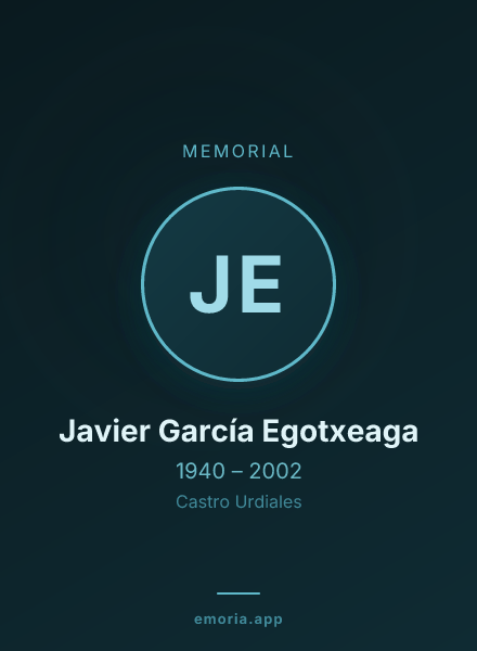 Memorial portrait of Javier García Egotxeaga
