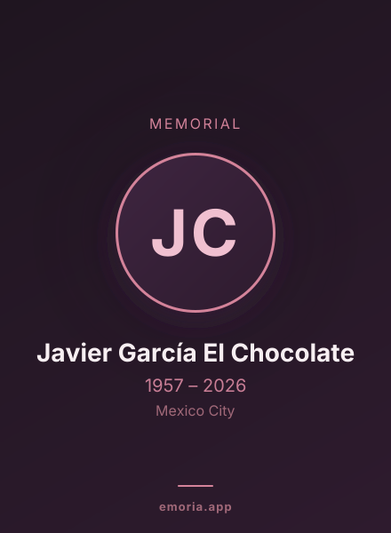 Memorial portrait of Javier García El Chocolate