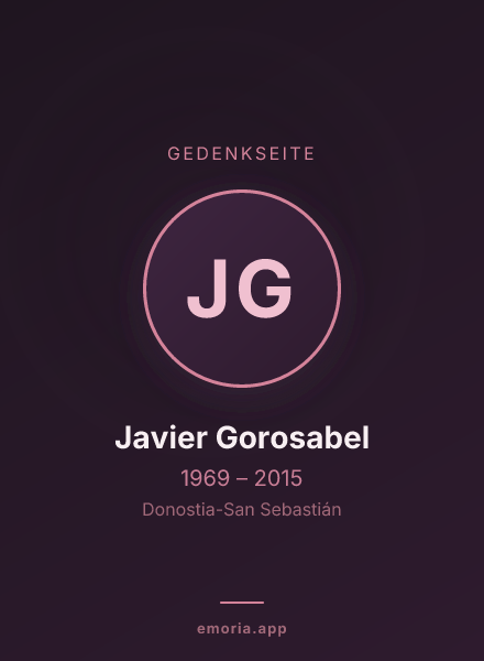 Gedenkportrait von Javier Gorosabel
