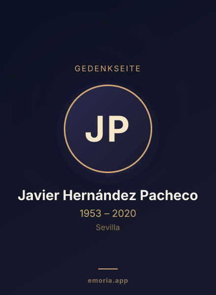 Gedenkportrait von Javier Hernández Pacheco