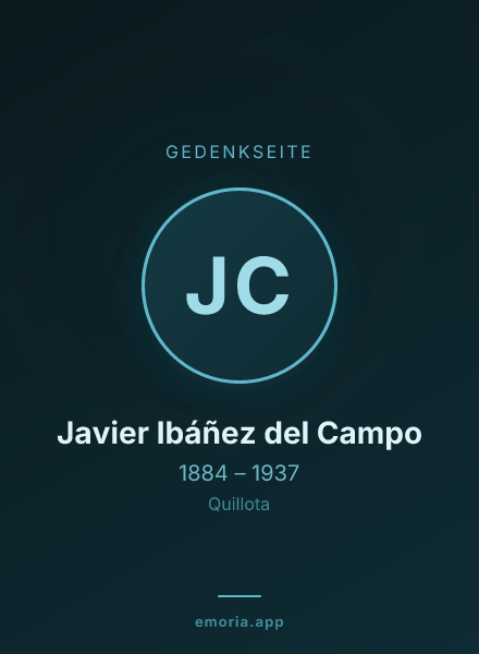 Gedenkportrait von Javier Ibáñez del Campo