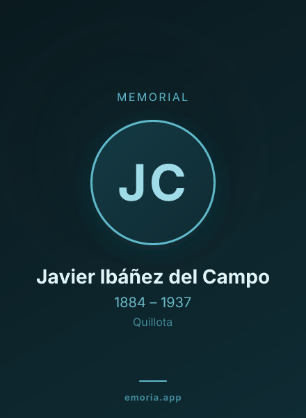 Memorial portrait of Javier Ibáñez del Campo