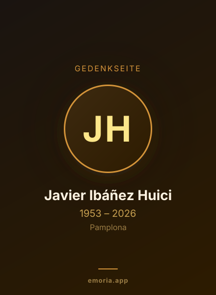 Gedenkportrait von Javier Ibáñez Huici