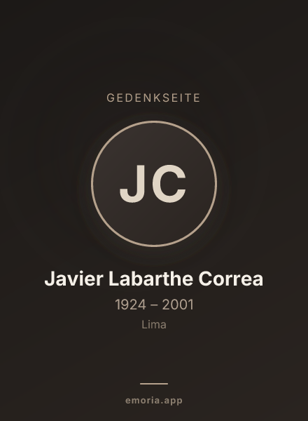 Gedenkportrait von Javier Labarthe Correa