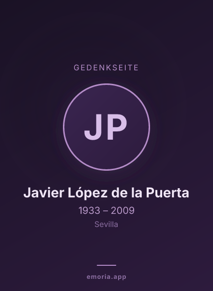 Gedenkportrait von Javier López de la Puerta
