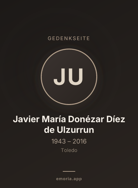 Gedenkportrait von Javier María Donézar Díez de Ulzurrun