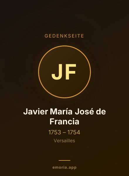 Gedenkportrait von Javier María José de Francia
