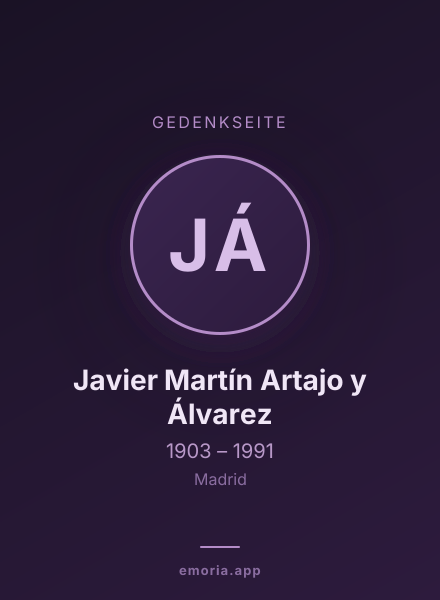 Gedenkportrait von Javier Martín Artajo y Álvarez