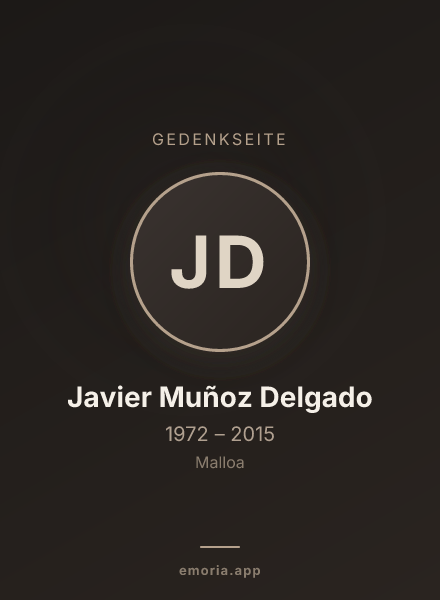 Gedenkportrait von Javier Muñoz Delgado