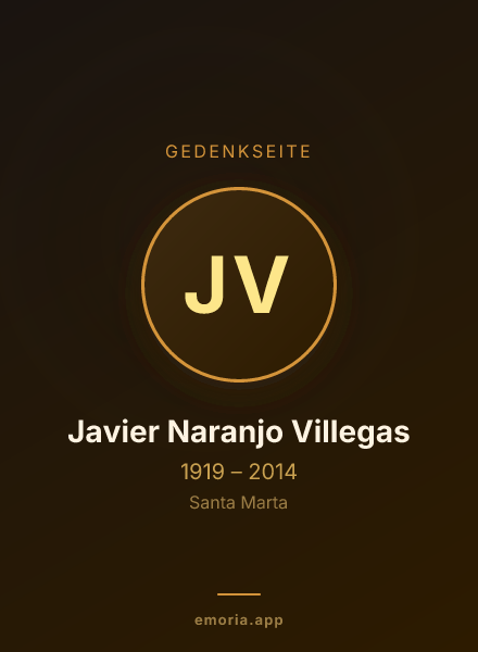Gedenkportrait von Javier Naranjo Villegas