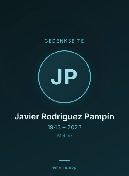Gedenkportrait von Javier Rodríguez Pampín