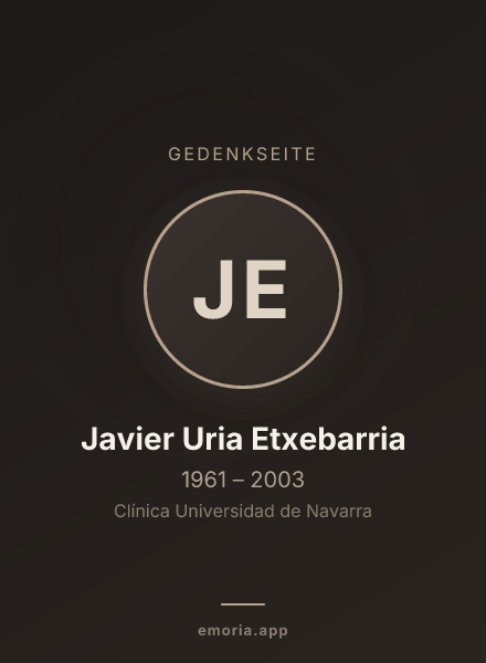 Gedenkportrait von Javier Uria Etxebarria