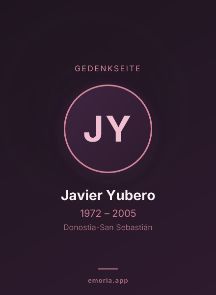 Gedenkportrait von Javier Yubero