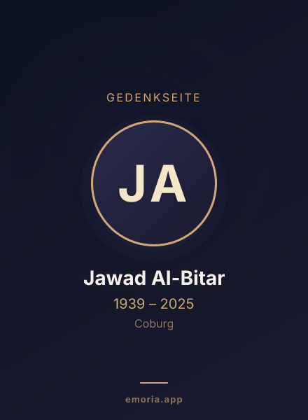 Gedenkportrait von Jawad Al-Bitar